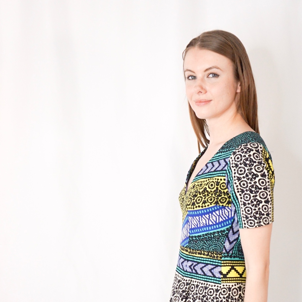 Plenty Tracy Reese Mixed Print Fit Flare Dress 390 - Picture 6 of 8